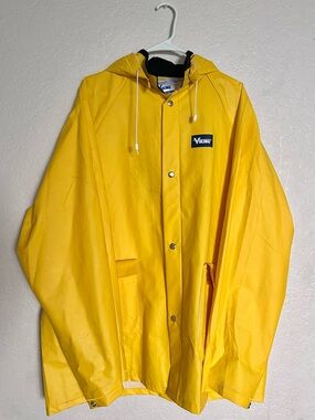 Viking Big & Tall Men's Yellow Hooded Raincoat - Waterproof Shell, 3XL